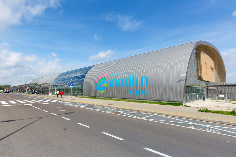 Warsaw Modlin Airport is served by low-cost carriers.